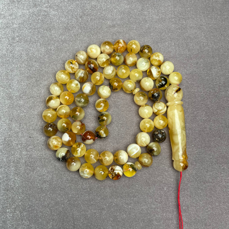 YELLOW AMBER ROSARY 10,7mm 51,5g