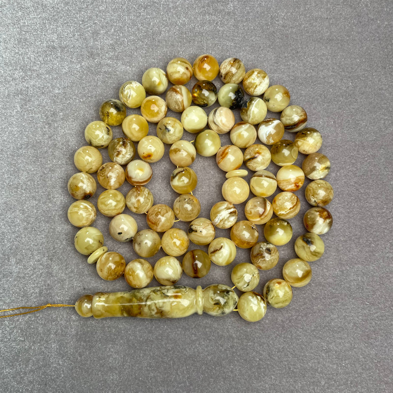 YELLOW AMBER ROSARY 12,3mm 74,2g