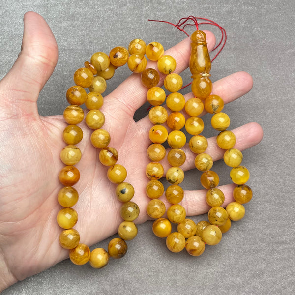 ANTIQUE AMBER ROSARY 11,8mm 62,9g