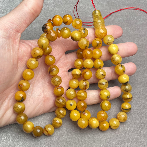 ANTIQUE AMBER ROSARY 11,4mm 54,5g