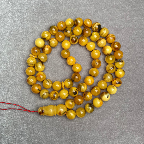 ANTIQUE AMBER ROSARY 11,6mm 62g