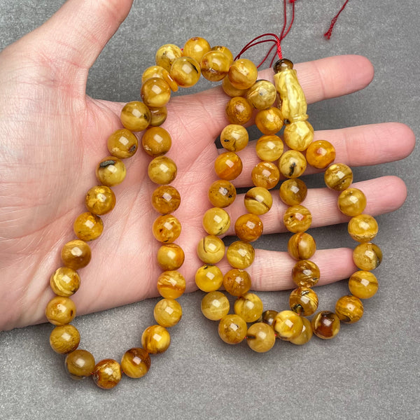 ANTIQUE AMBER ROSARY 11,3mm 53,3g