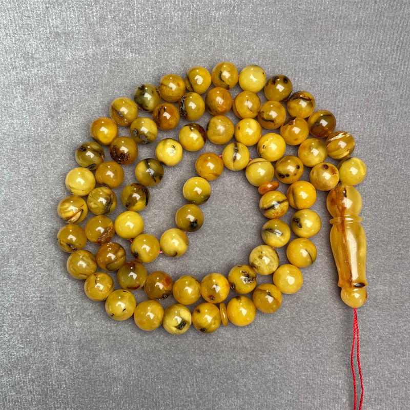 ANTIQUE AMBER ROSARY 11,8mm 63,4g