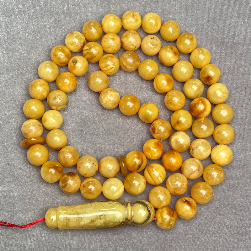 ANTIQUE AMBER ROSARY 10,4mm 42,5g