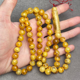 ANTIQUE AMBER ROSARY 10,8mm 50,5g