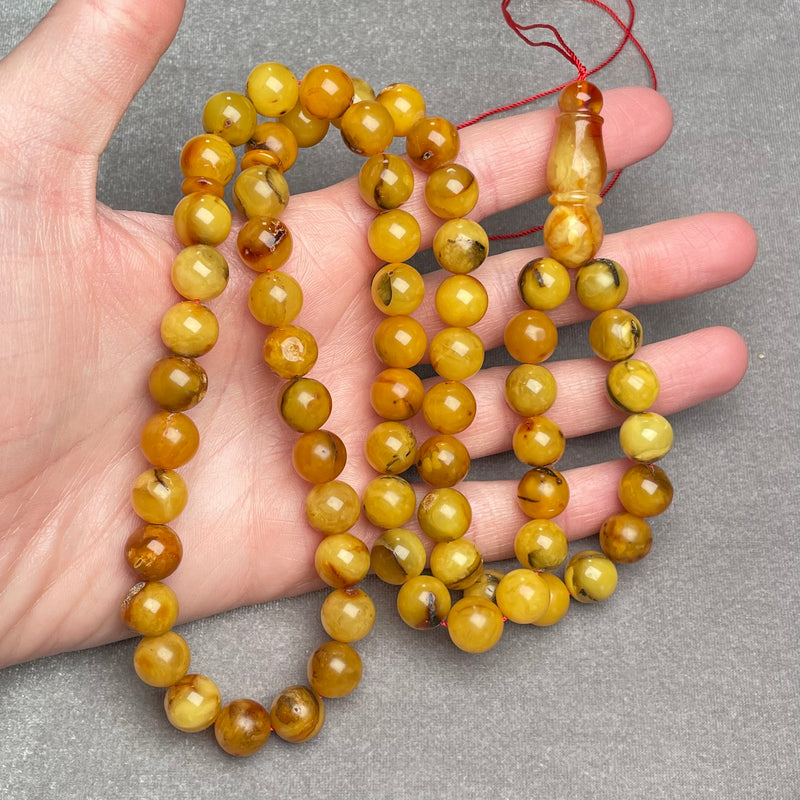 ANTIQUE AMBER ROSARY 10,7mm 47,3g