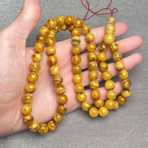 ANTIQUE AMBER ROSARY 10,7mm 45,8g