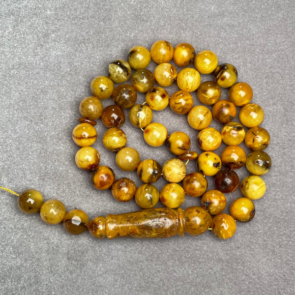 ANTIQUE AMBER ROSARY 10,8mm 37,7g