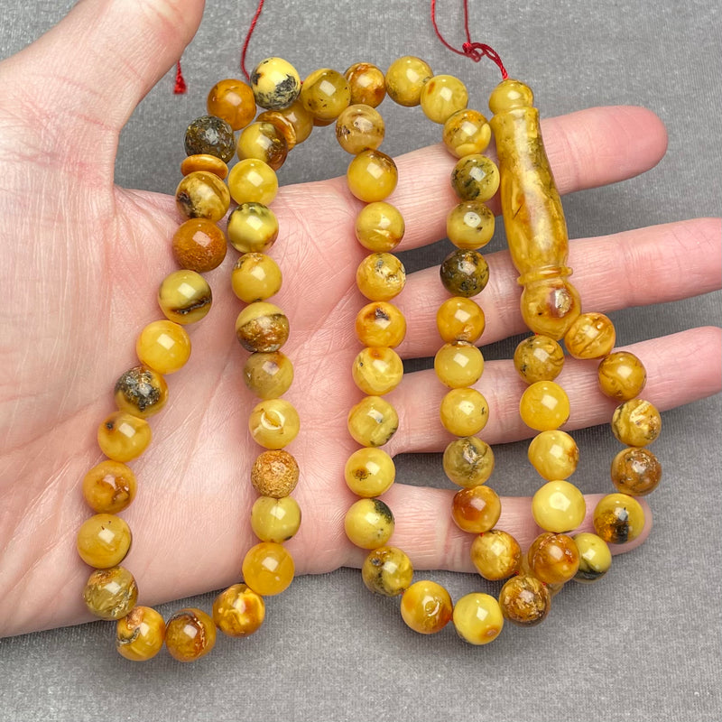 ANTIQUE AMBER ROSARY 10,3mm 41,8g