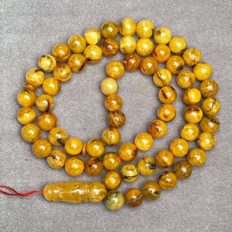 ANTIQUE AMBER ROSARY 10,8mm 47,2g