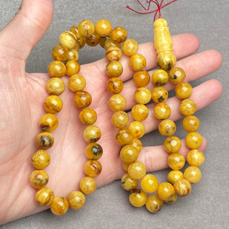 ANTIQUE AMBER ROSARY 11,3mm 54,3g