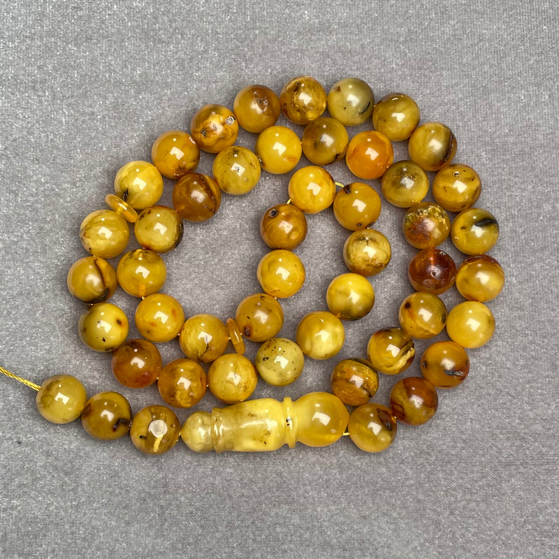 ANTIQUE AMBER ROSARY 10,2mm 30,4g