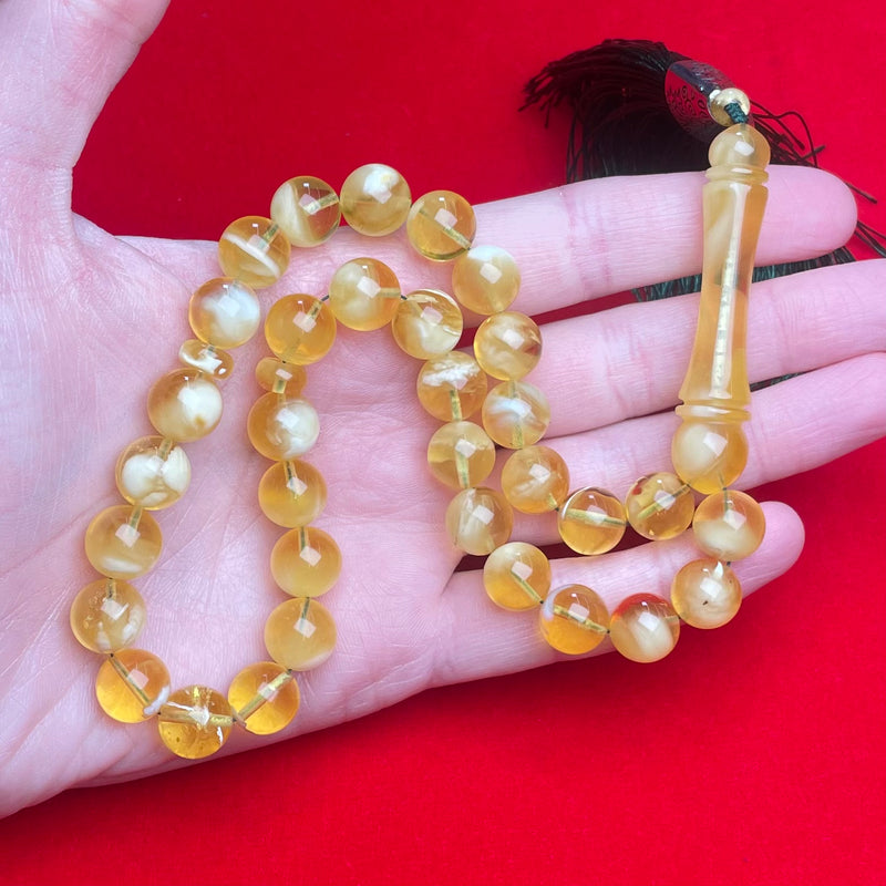 *YELLOW/WHITE AMBER MISBAHA 11,2mm 35g