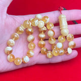 *YELLOW/WHITE AMBER MISBAHA 11,2mm 30,1g