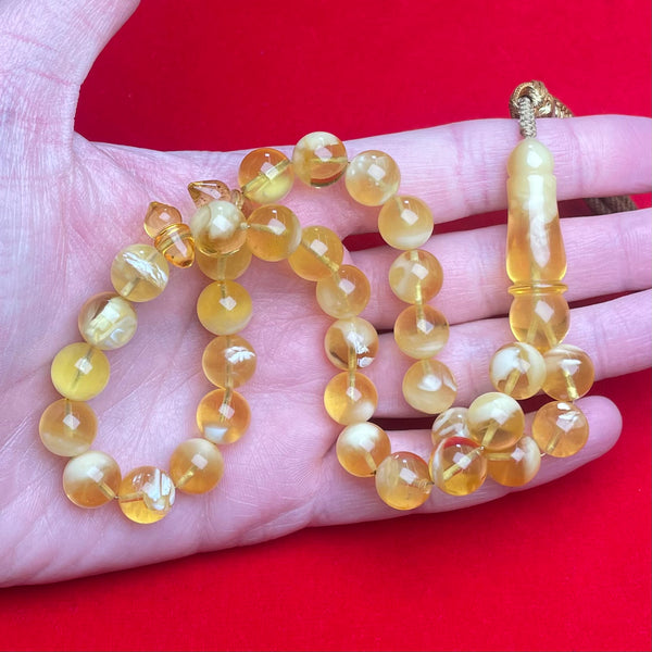 *YELLOW/WHITE AMBER MISBAHA 10,8mm 30,5g