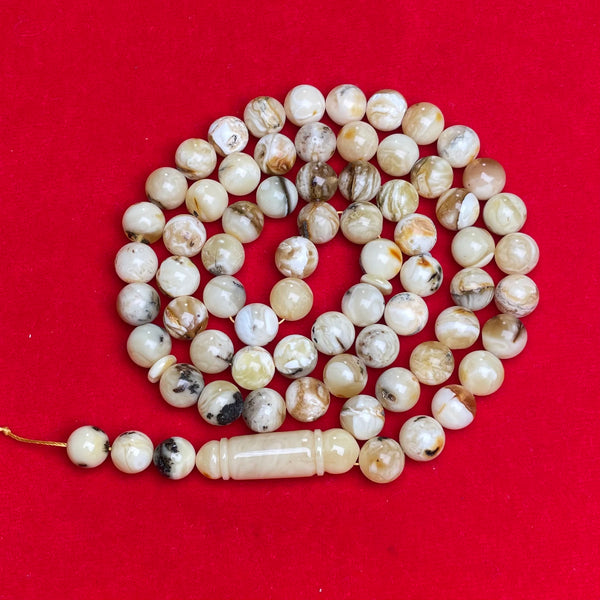 OREO WHITE AMBER ROSARY 10mm 40g