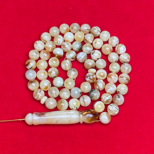 OREO WHITE AMBER ROSARY 10,9mm 52,3g