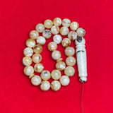 OREO WHITE AMBER ROSARY 14,5mm 66,3g