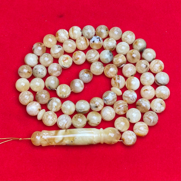 OREO WHITE AMBER ROSARY 11mm 55g