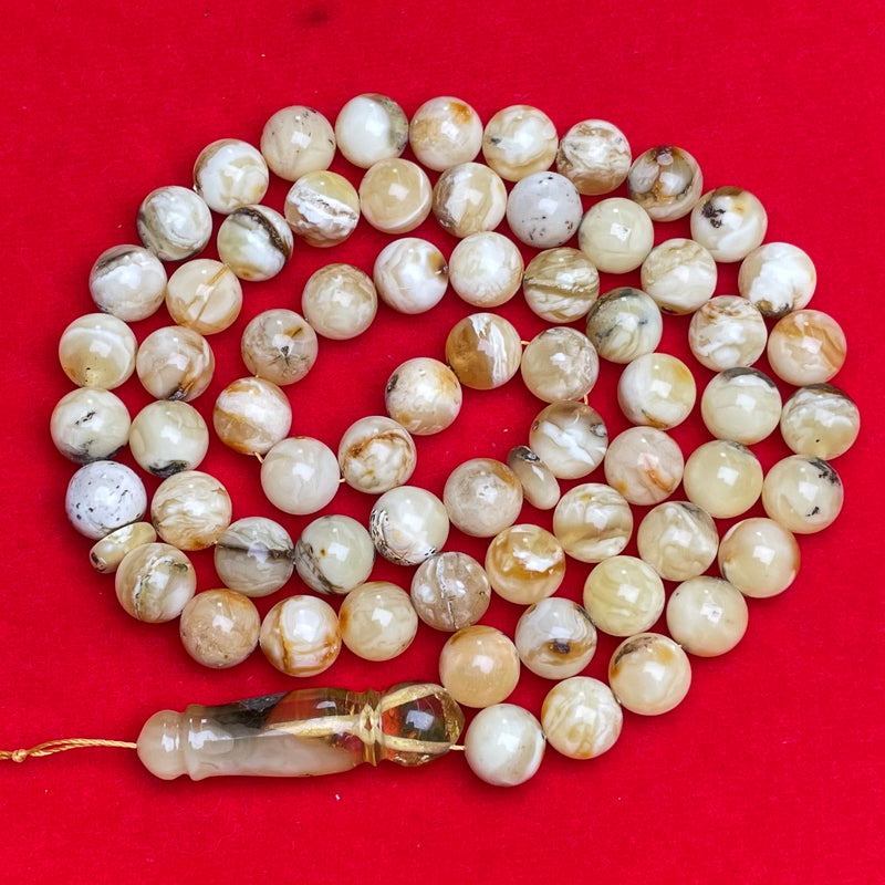 OREO WHITE AMBER ROSARY 10,3mm 42,1g