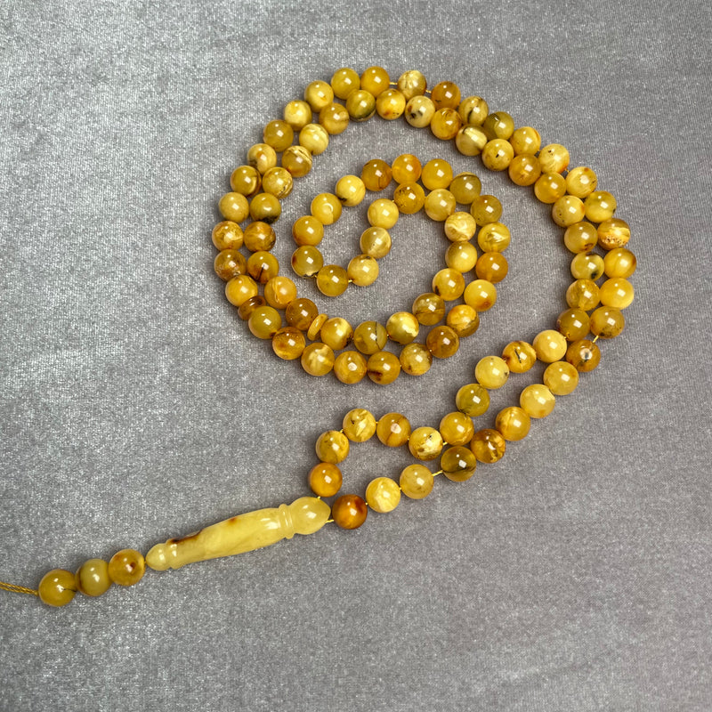 ANTIQUE AMBER ROSARY 8,3mm 32,8g