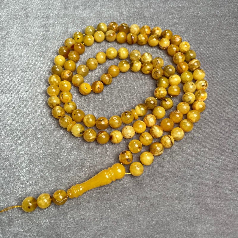 ANTIQUE AMBER ROSARY 9,3mm 46,2g