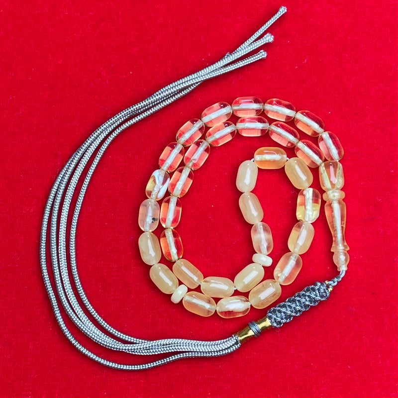YELLOW/WHITE AMBER MISBAHA 5,4x8,4mm 6,2g