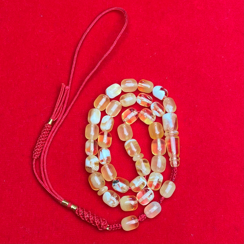 YELLOW/WHITE AMBER MISBAHA 7,2x8,6mm 11,7g