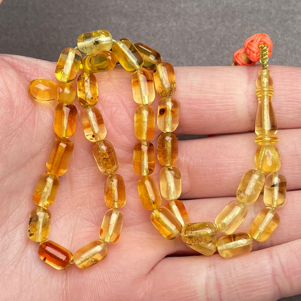 TRANSPARENT AMBER MISBAHA 6,1x9,7mm 10,9g