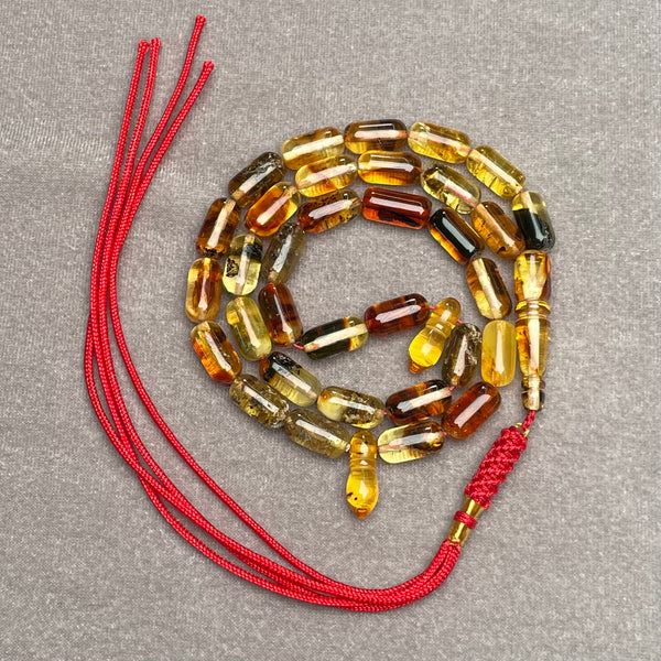 TRANSPARENT AMBER MISBAHA 6,1x11,8mm 11,8g