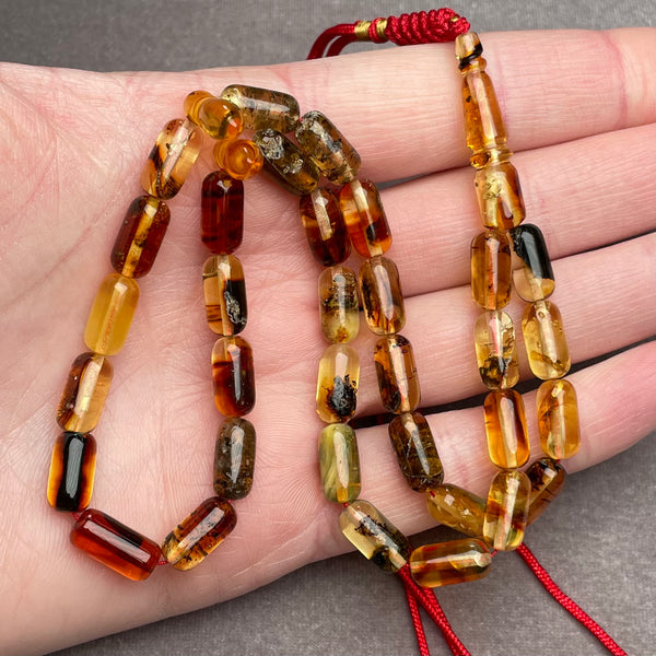 TRANSPARENT AMBER MISBAHA 6,1x11,8mm 11,8g