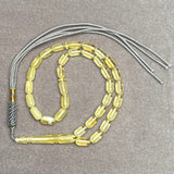 TRANSPARENT AMBER MISBAHA 5,1x9,5mm 7,2g