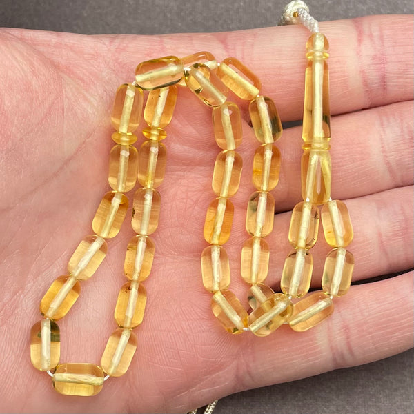 TRANSPARENT AMBER MISBAHA 5,7x9,7mm 8,5g