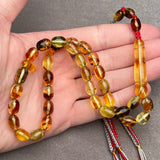 TRANSPARENT AMBER MISBAHA 7,5x10,7mm 17,7g