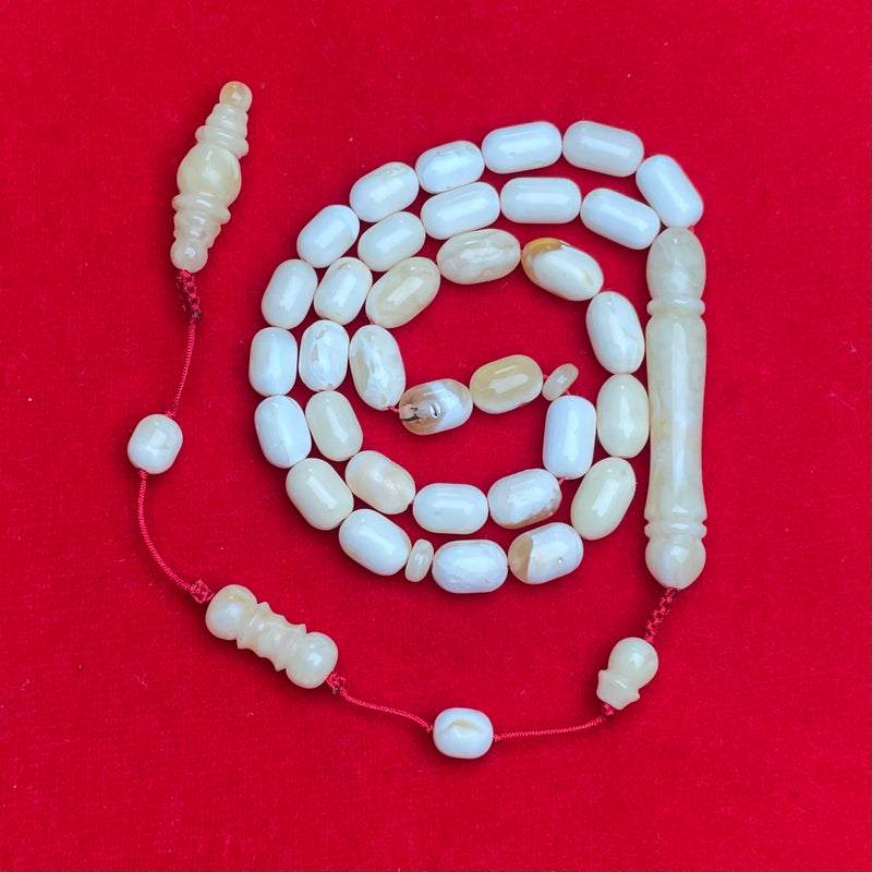 WHITE AMBER MISBAHA 5,7x9,5mm 8,9g