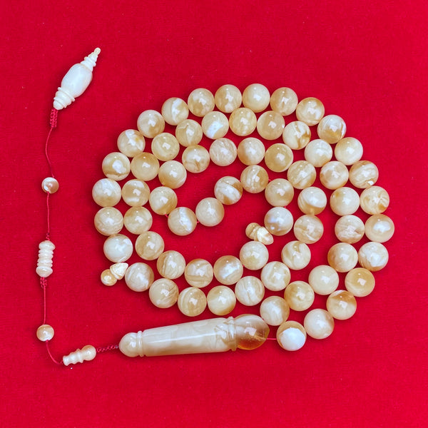 *HONEY WHITE AMBER ROSARY 11,8mm 69,6g