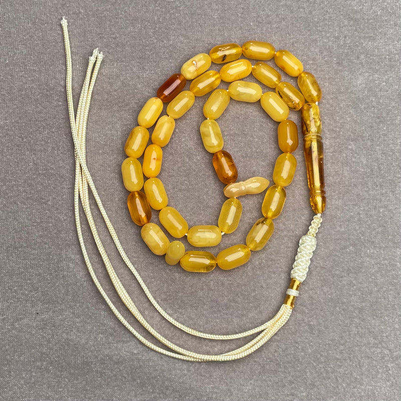 ANTIQUE AMBER MISBAHA 6,3x11,1mm 11,8g