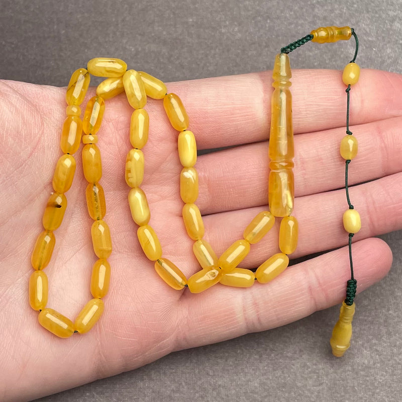 ANTIQUE AMBER MISBAHA 5,1x10,3mm 7,7g
