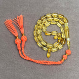 TRANSPARENT AMBER MISBAHA 6,2x9,7mm 11,1g