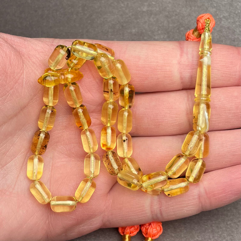 TRANSPARENT AMBER MISBAHA 6,2x9,7mm 11,1g