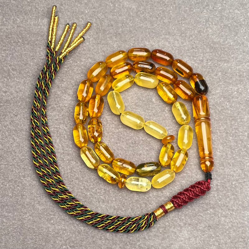 TRANSPARENT AMBER MISBAHA 6,5x11,1mm 12,2g
