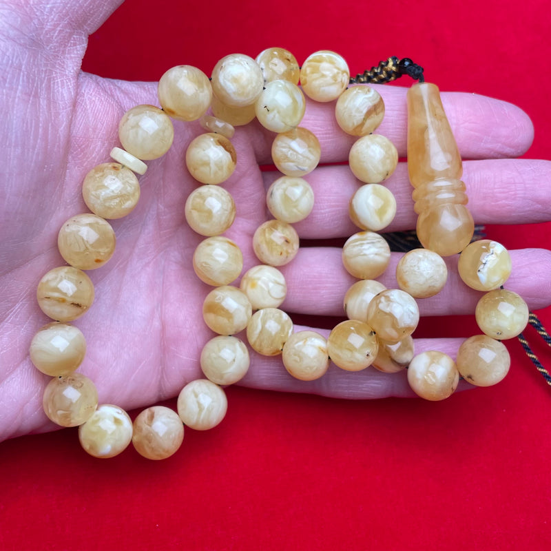 HONEY/WHITE AMBER MISBAHA 12,1mm 43,1g