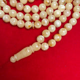 YELLOW/WHITE AMBER ROSARY 9,2mm 44g