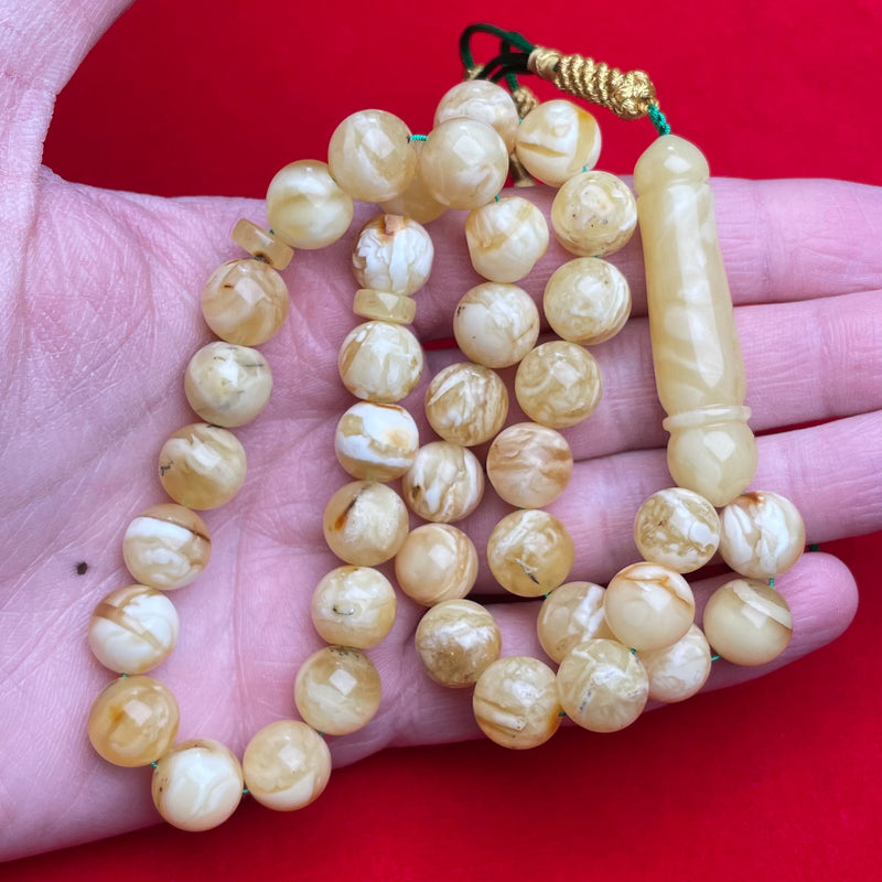 WHITE AMBER MISBAHA 11,2mm 34,8g
