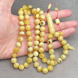 YELLOW AMBER ROSARY 10,8mm 50,5g