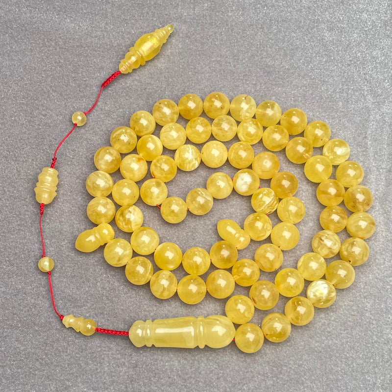 YELLOW AMBER ROSARY 11,3mm 58,5g