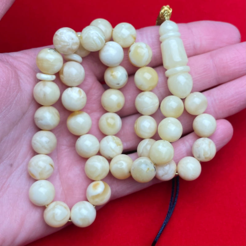 WHITE AMBER MISBAHA 10,8mm 31,3g