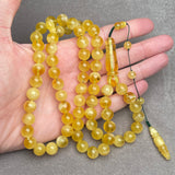 YELLOW AMBER ROSARY 10,3mm 44,2g