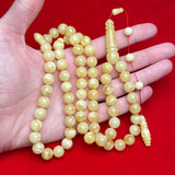 YELLOW/WHITE AMBER ROSARY 10,3mm 44,4g