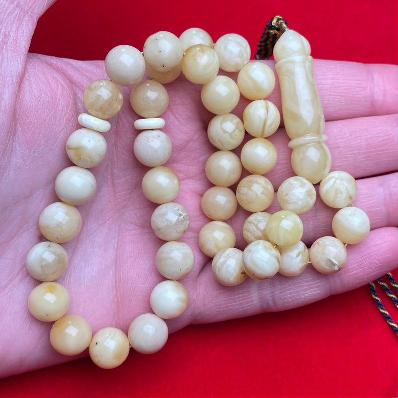 WHITE AMBER MISBAHA 10,3mm 27,9g